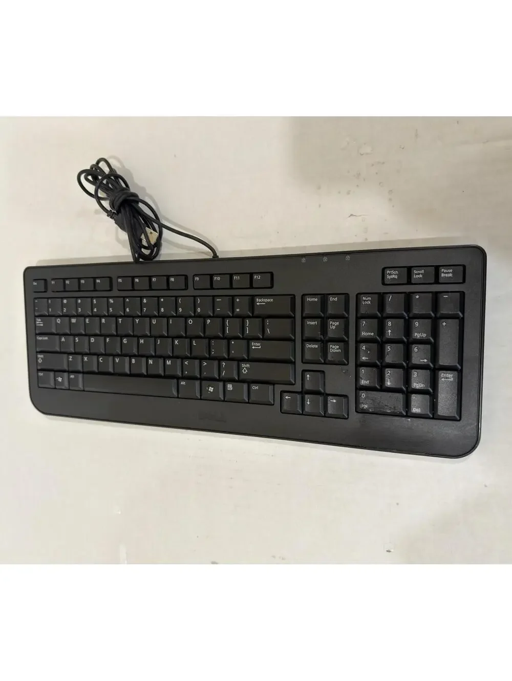 Dell USB Wired Black Keyboard Model KU-1018